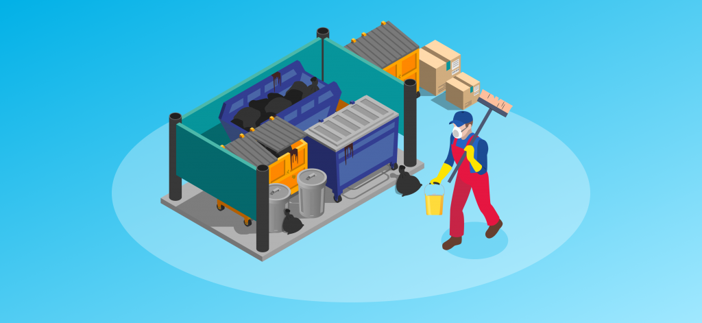 Уход за контейнерной площадкой для сбора ТКО