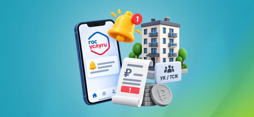 Уведомление о задолженности собственников через Госуслуги: как это работает для УК и ТСЖ