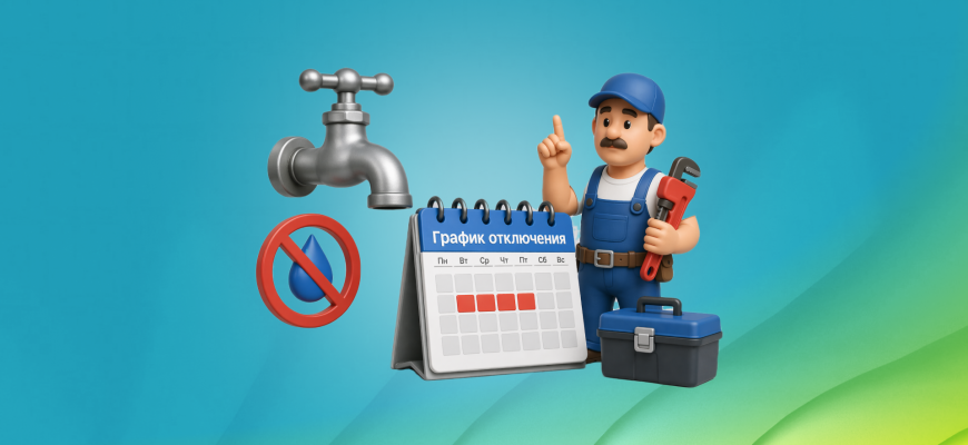 График отключения горячей воды